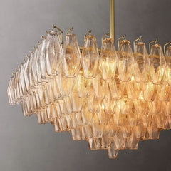 Chiara Glass Multi - Tier Square Chandelier 32"SQ by Franing - chiaray,SHOP ALL,Chandelier,glass chandelier