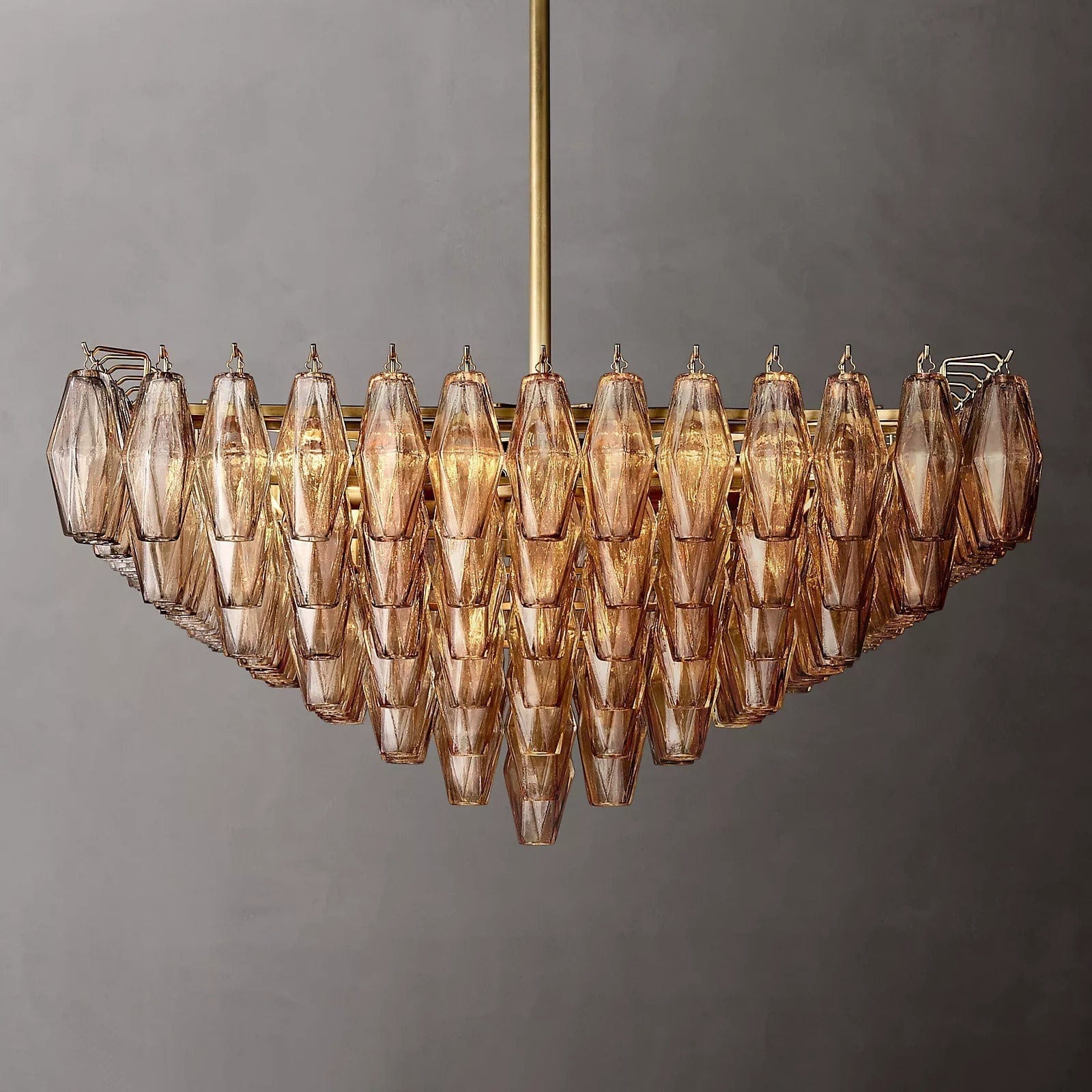 Chiara Glass Multi - Tier Square Chandelier 32"SQ by Franing - chiaray,SHOP ALL,Chandelier,glass chandelier