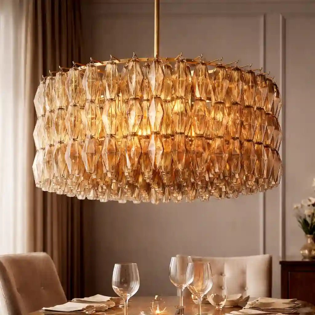 Chiara Glass Round Chandelier 37" 47” 61“ by Franing - chiaray,SHOP ALL,Chandelier,glass chandelier