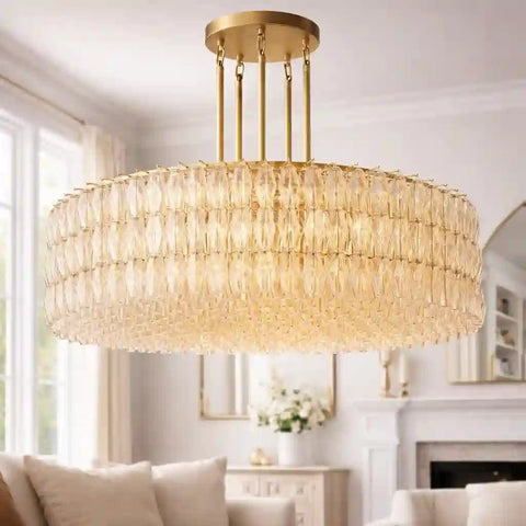 Chiara Glass Round Chandelier 37" 47” 61“ by Franing - chiaray,SHOP ALL,Chandelier,glass chandelier