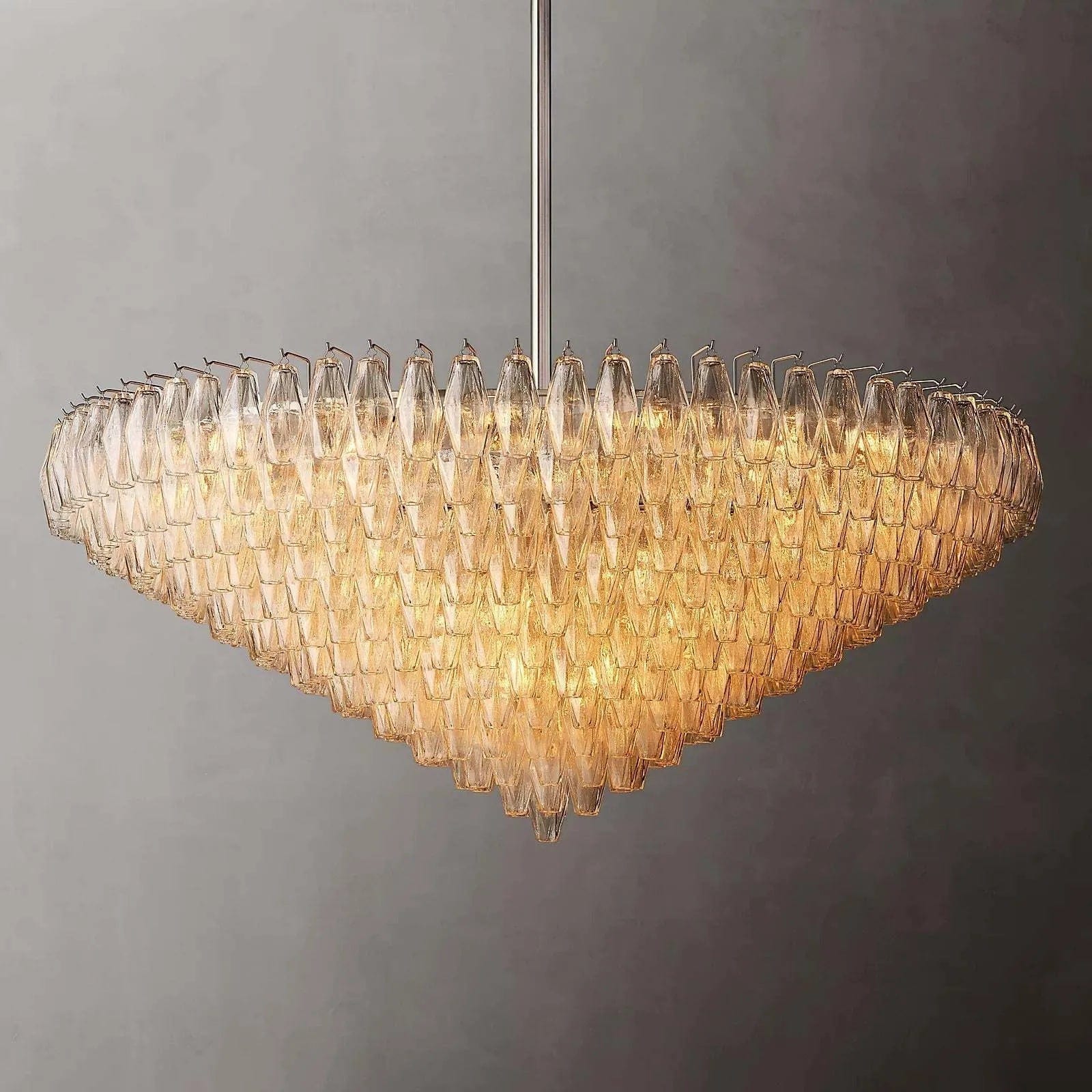 Chiara Smoke and Clear Glass Tiered Round Chandelier 37" 47" 61" by Franing - chiaray,SHOP ALL,Chandelier,glass chandelier