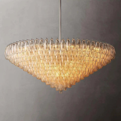 Chiara Smoke and Clear Glass Tiered Round Chandelier 37" 47" 61" by Franing - chiaray,SHOP ALL,Chandelier,glass chandelier