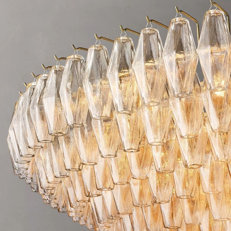 Chiara Smoke and Clear Glass Tiered Round Chandelier 37" 47" 61" by Franing - chiaray,SHOP ALL,Chandelier,glass chandelier