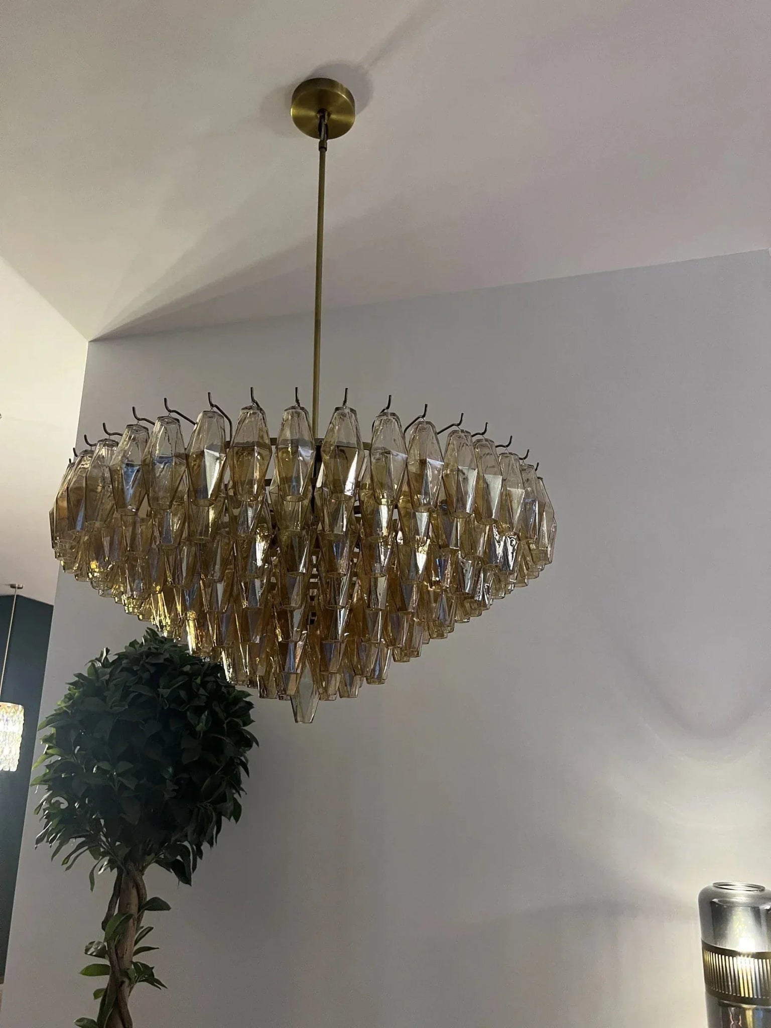 Chiara Smoke and Clear Glass Tiered Round Chandelier 37" 47" 61" by Franing - chiaray,SHOP ALL,Chandelier,glass chandelier