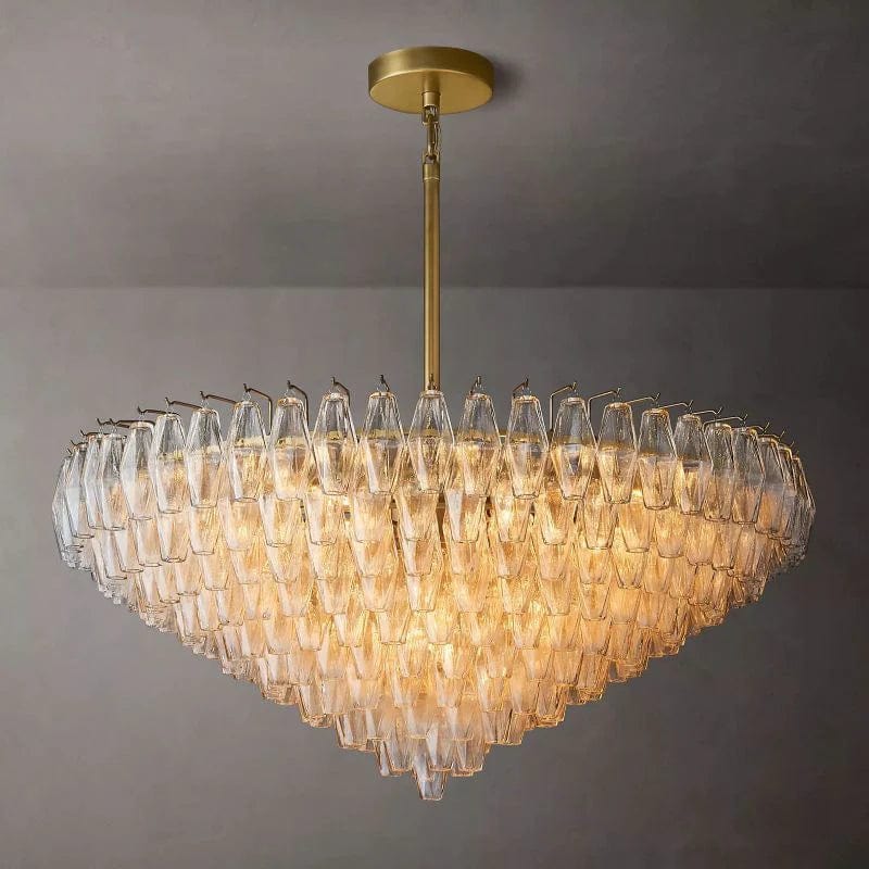 Chiara Smoke and Clear Glass Tiered Round Chandelier 37" 47" 61" by Franing - chiaray,SHOP ALL,Chandelier,glass chandelier