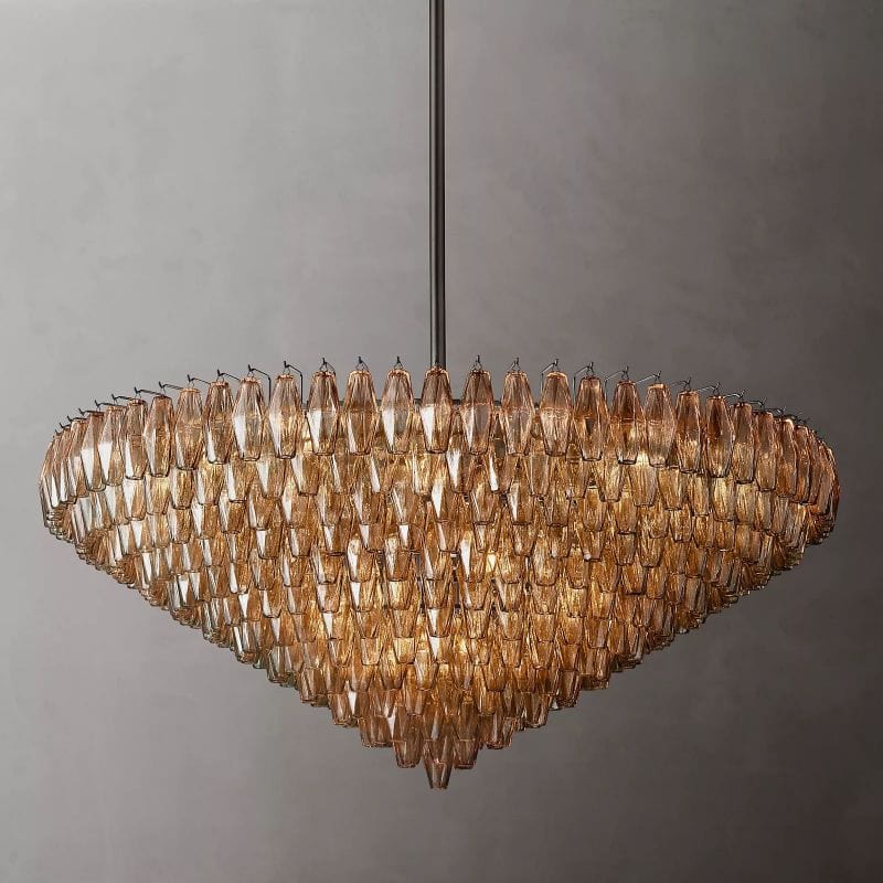 Chiara Smoke and Clear Glass Tiered Round Chandelier 37" 47" 61" by Franing - chiaray,SHOP ALL,Chandelier,glass chandelier