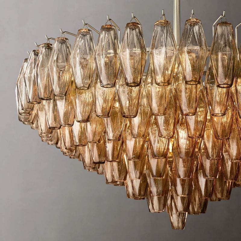 Chiara Smoke and Clear Glass Tiered Round Chandelier 37" 47" 61" by Franing - chiaray,SHOP ALL,Chandelier,glass chandelier