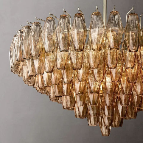 Chiara Smoke and Clear Glass Tiered Round Chandelier 37" 47" 61" by Franing - chiaray,SHOP ALL,Chandelier,glass chandelier