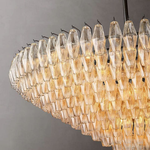 Chiara Smoke and Clear Glass Tiered Round Chandelier 37" 47" 61" by Franing - chiaray,SHOP ALL,Chandelier,glass chandelier