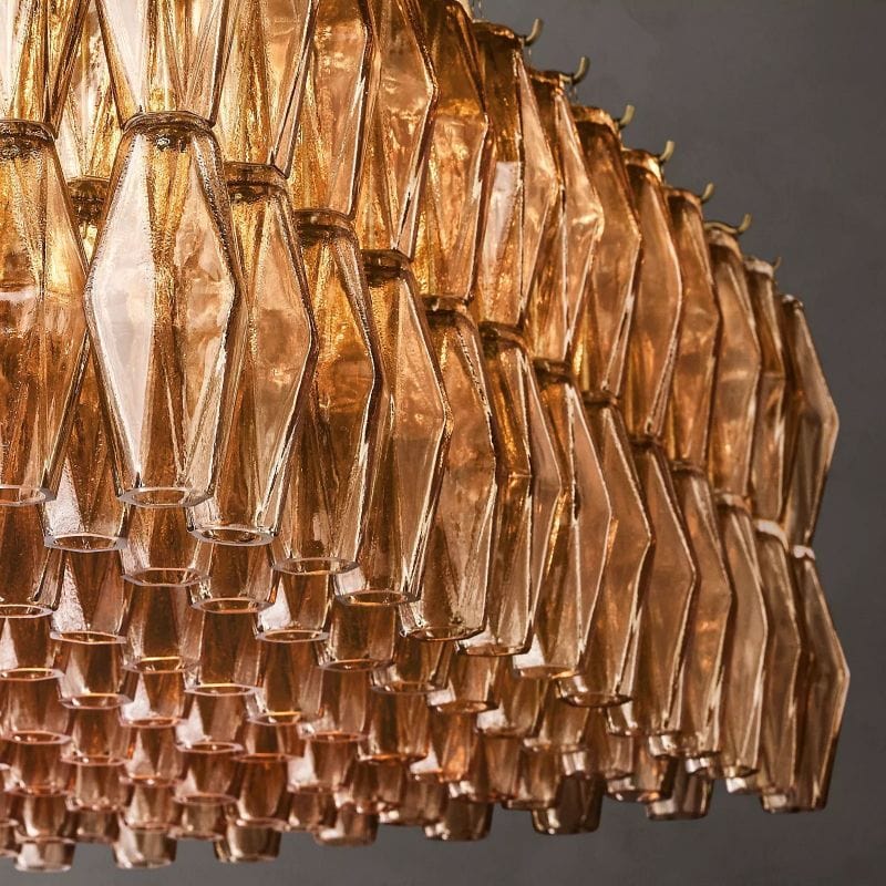 Chiara Smoke Glass Rectangular Chandelier 74" by Franing - chiaray,SHOP ALL,Chandelier,glass chandelier