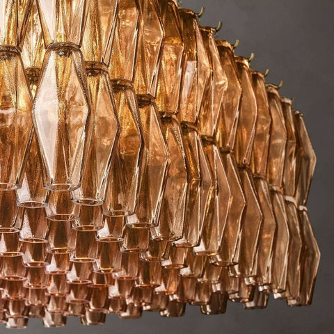 Chiara Smoke Glass Rectangular Chandelier 74" by Franing - chiaray,SHOP ALL,Chandelier,glass chandelier