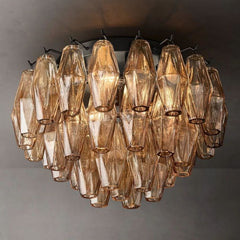 Chiaray Modern Smoke Glass Flush Mount Light Fixture 17" by Franing - Ceiling,SHOP ALL,glass chandelier,Chandelier,1 - 3