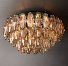 Chiaray Modern Smoke Glass Flush Mount Light Fixture 17" by Franing - Ceiling,SHOP ALL,glass chandelier,Chandelier,1 - 3