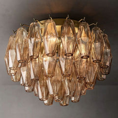 Chiaray Modern Smoke Glass Flush Mount Light Fixture 17" by Franing - Ceiling,SHOP ALL,glass chandelier,Chandelier,1 - 3