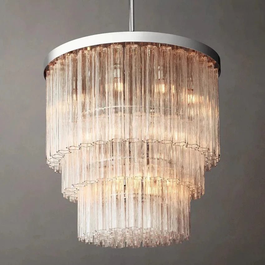 Cielitoe 3 - Tier Round Chandelier 36″ 20 - Lights by Franing - Chandelier,SHOP ALL,glass chandelier
