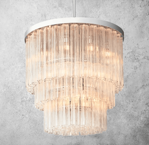 Cielitoe 3 - Tier Round Chandelier 36″ 20 - Lights by Franing - Chandelier,SHOP ALL,glass chandelier