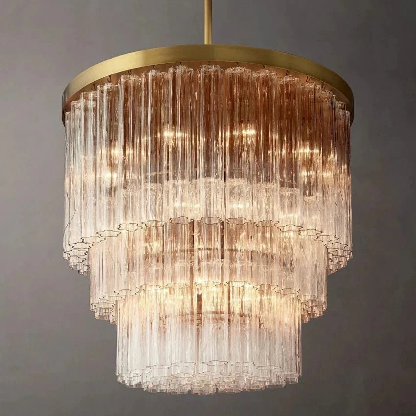 Cielitoe 3 - Tier Round Chandelier 36″ 20 - Lights by Franing - Chandelier,SHOP ALL,glass chandelier