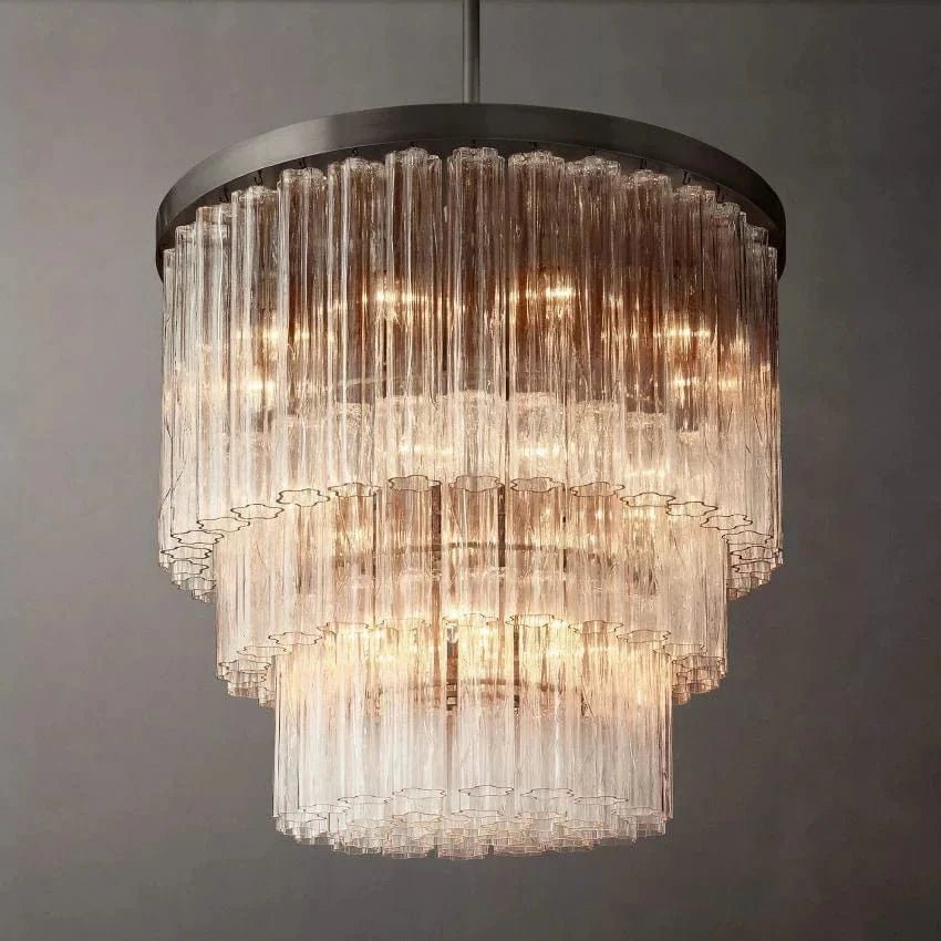 Cielitoe 3 - Tier Round Chandelier 36″ 20 - Lights by Franing - Chandelier,SHOP ALL,glass chandelier