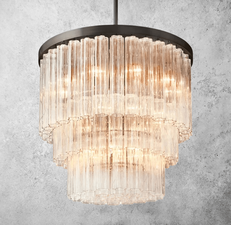 Cielitoe 3 - Tier Round Chandelier 36″ 20 - Lights by Franing - Chandelier,SHOP ALL,glass chandelier