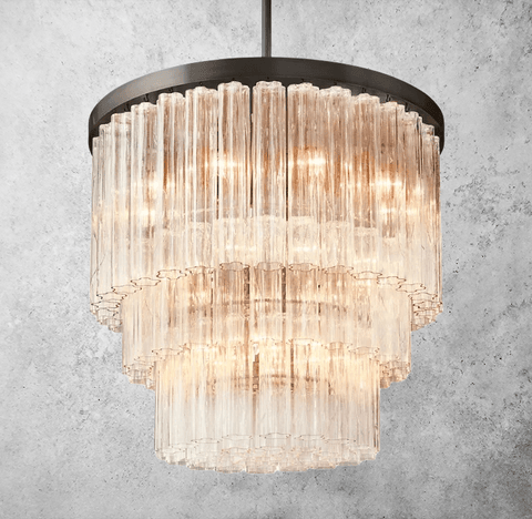 Cielitoe 3 - Tier Round Chandelier 36″ 20 - Lights by Franing - Chandelier,SHOP ALL,glass chandelier