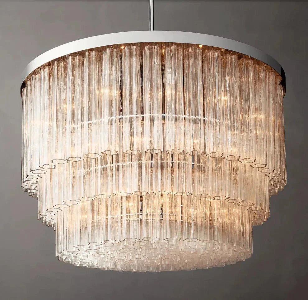 Cielitoe 3 - Tier Round Chandelier 48″ 21 - Lights by Franing - Chandelier,SHOP ALL,glass chandelier