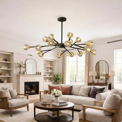 Crystal Ball Round Cluster Chandelier by Franing - SHOP ALL，crystal chandelier，Chandelier