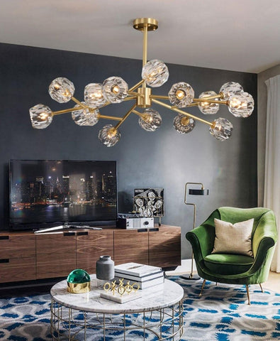 Crystal Ball Round Cluster Chandelier by Franing - SHOP ALL，crystal chandelier，Chandelier