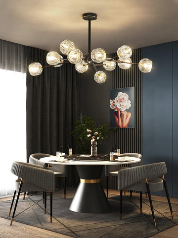 Crystal Ball Round Cluster Chandelier by Franing - SHOP ALL，crystal chandelier，Chandelier