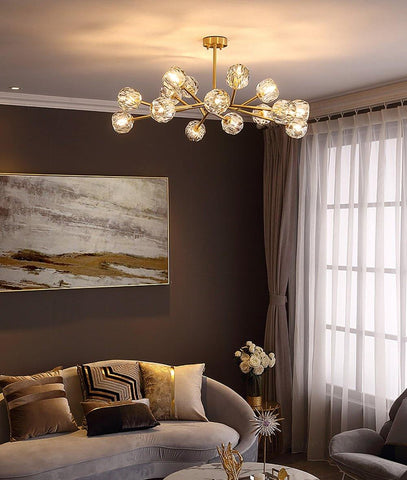 Crystal Ball Round Cluster Chandelier by Franing - SHOP ALL，crystal chandelier，Chandelier