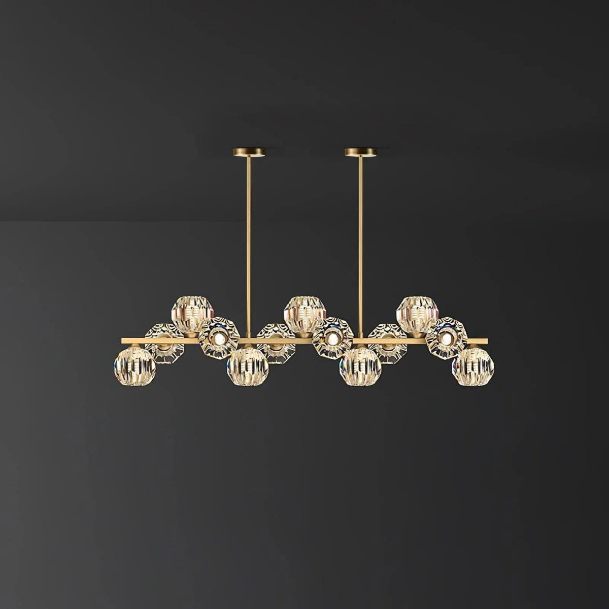 Crystal Glass Ball Chandelier by Franing - SHOP ALL，crystal chandelier，Chandelier，Island counter/dining room