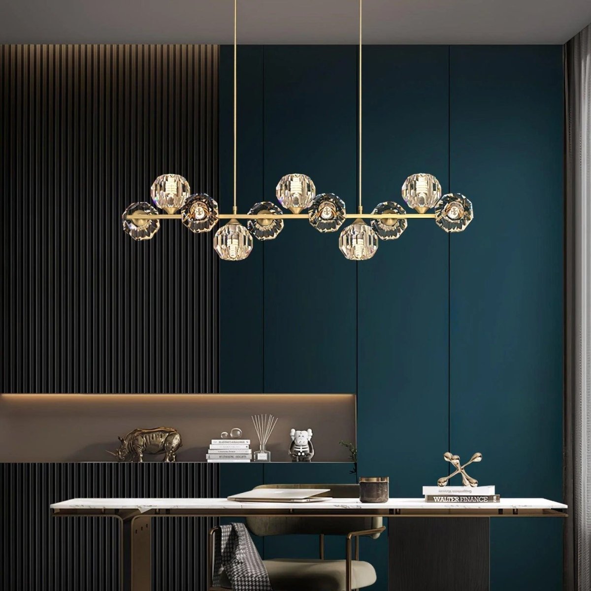 Crystal Glass Ball Chandelier by Franing - SHOP ALL，crystal chandelier，Chandelier，Island counter/dining room