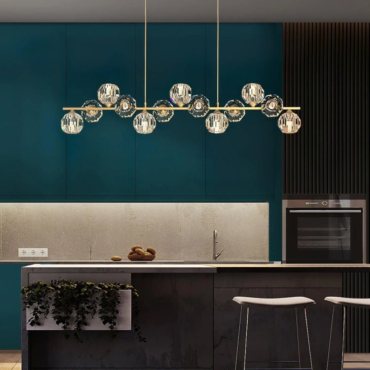 Crystal Glass Ball Chandelier by Franing - SHOP ALL，crystal chandelier，Chandelier，Island counter/dining room