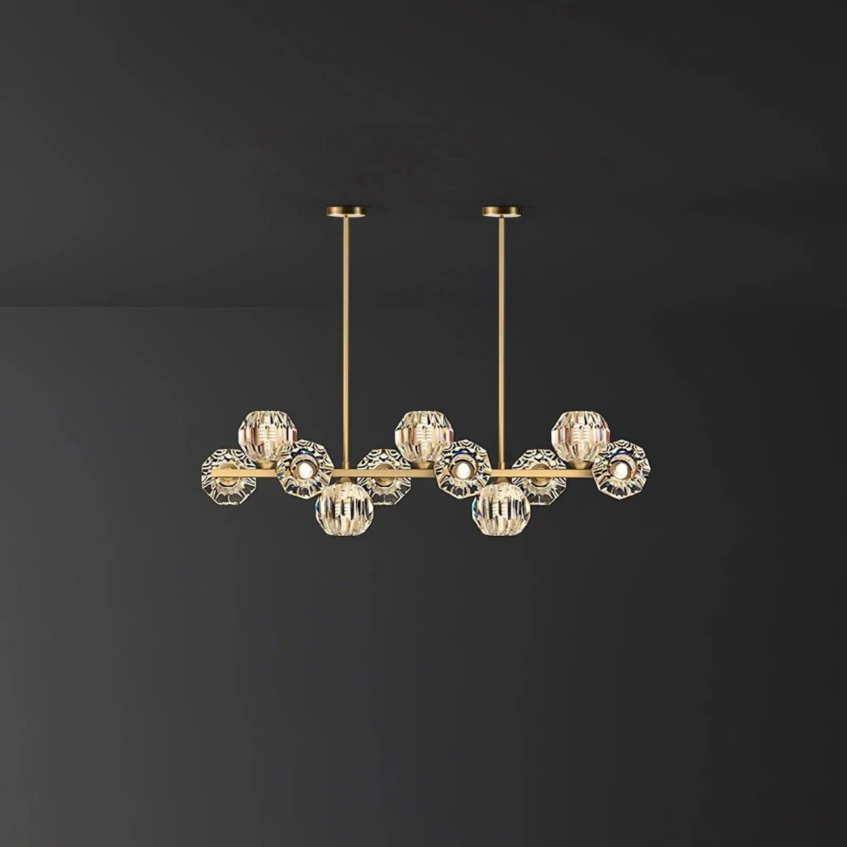Crystal Glass Ball Chandelier by Franing - SHOP ALL，crystal chandelier，Chandelier，Island counter/dining room