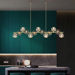Crystal Glass Ball Chandelier by Franing - SHOP ALL，crystal chandelier，Chandelier，Island counter/dining room