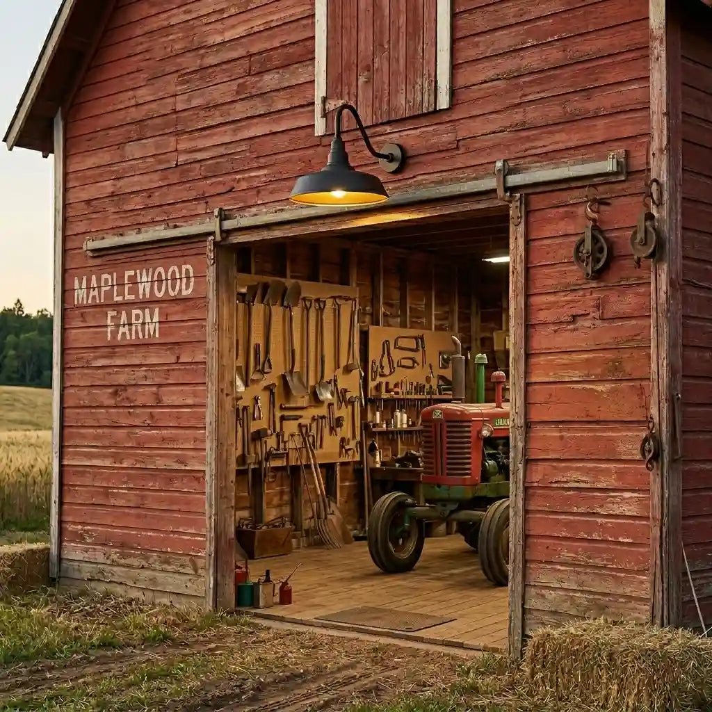 Dusk to Dawn Barn Light Large Size,Outdoor Waterproof Gooseneck Barn Light by Franing - SHOP ALL,WALL,BARN，Metal wall light