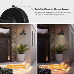 Dusk to Dawn Barn Light Large Size,Outdoor Waterproof Gooseneck Barn Light by Franing - SHOP ALL,WALL,BARN，Metal wall light