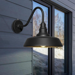 Dusk to Dawn Barn Light Large Size,Outdoor Waterproof Gooseneck Barn Light by Franing - SHOP ALL,WALL,BARN，Metal wall light
