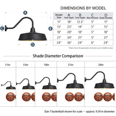 Dusk to Dawn Gooseneck Barn Light – Matte Black Outdoor Wall Fixture by Franing - SHOP ALL,WALL,BARN，Metal wall light