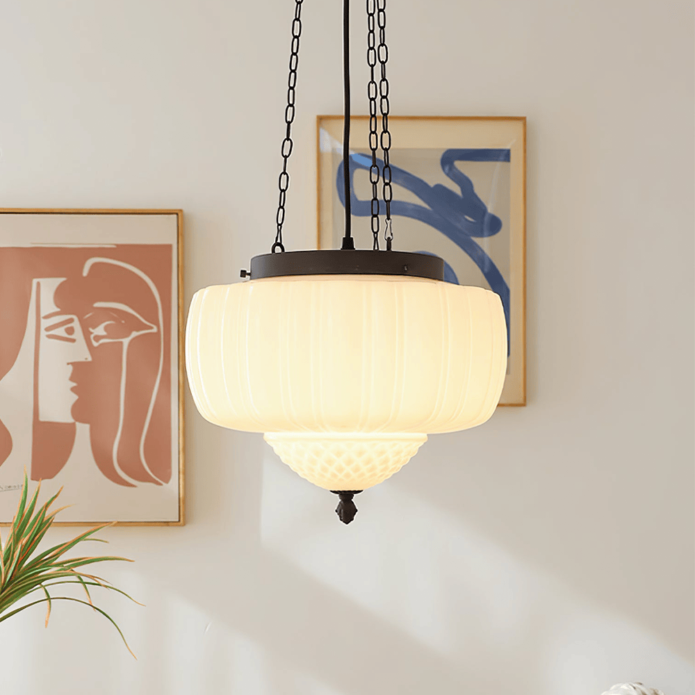 European retro simple glass iron chandelier by Franing - SHOP ALL, pendant，glass chandelier