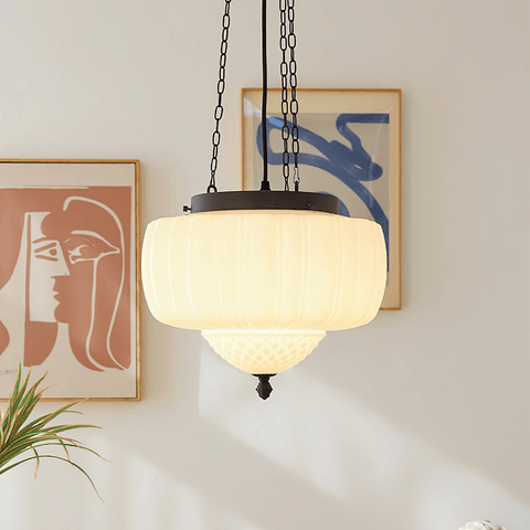 European retro simple glass iron chandelier by Franing - SHOP ALL, pendant，glass chandelier