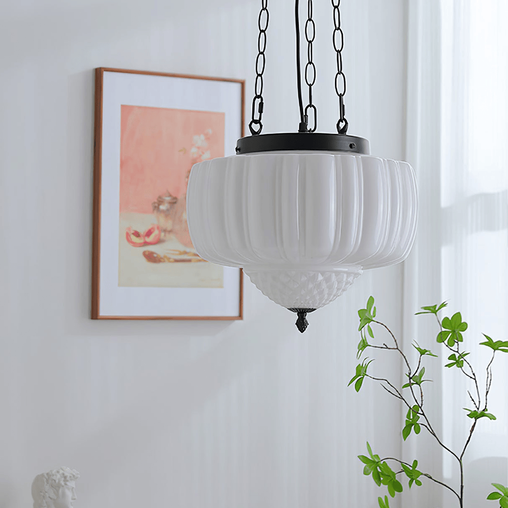 European retro simple glass iron chandelier by Franing - SHOP ALL, pendant，glass chandelier