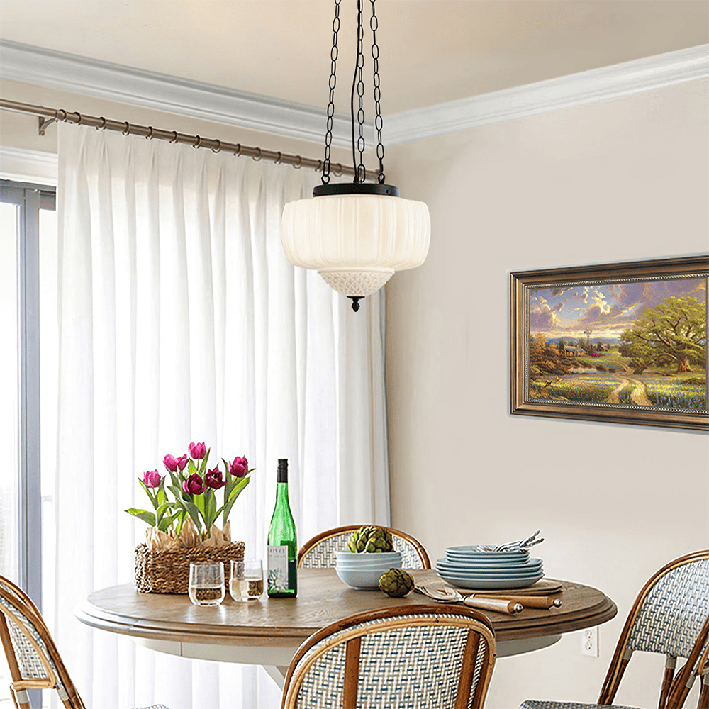 European retro simple glass iron chandelier by Franing - SHOP ALL, pendant，glass chandelier