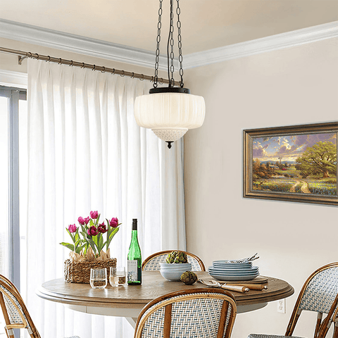European retro simple glass iron chandelier by Franing - SHOP ALL, pendant，glass chandelier