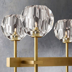 Boule Cristal Double Linear Chandelier 60" - Franing