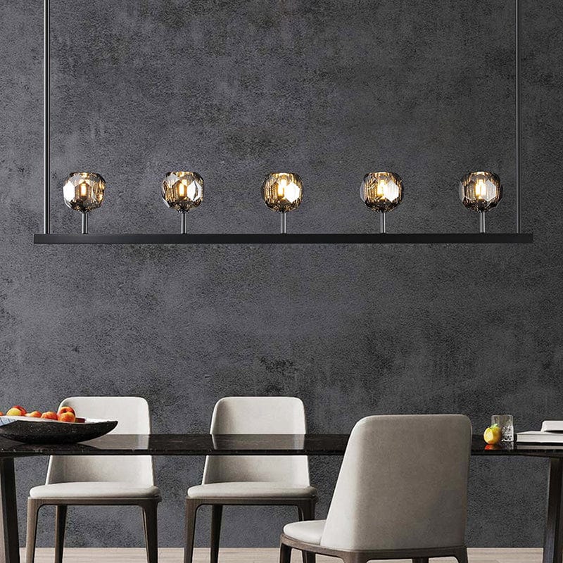 Boule Cristal Linear Chandelier 48" - Franing