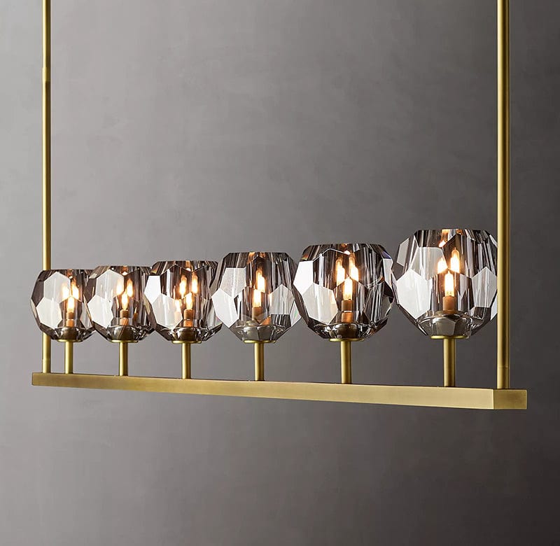 Boule Cristal Linear Chandelier 60" - Franing