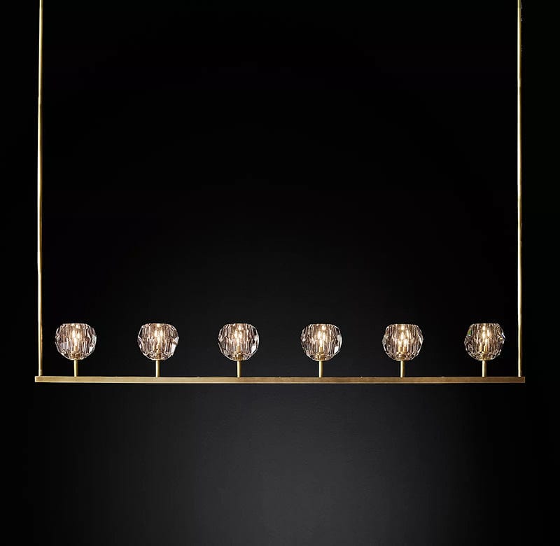 Boule Cristal Linear Chandelier 60" - Franing
