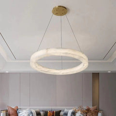Alabaster Round Morden Pendant - Franing