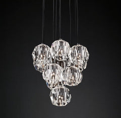 Boule Crystal Round Cluster Chandelier 14" - Franing