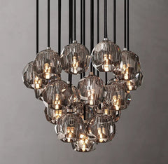 Franing Chandelier,SHOP ALL,crystal chandelier,Ceiling Boule Crystal Round Cluster Chandelier 19"